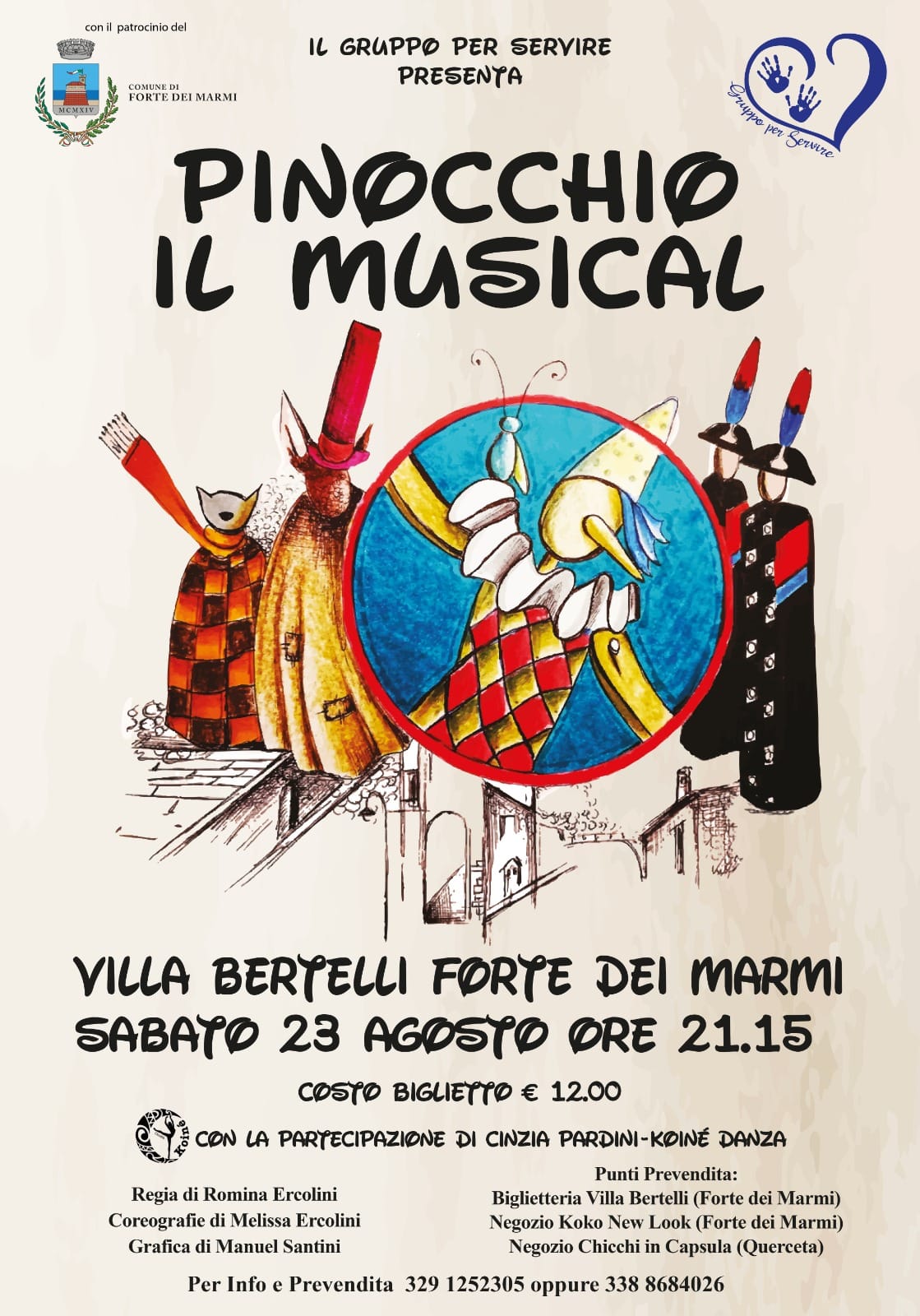 Pinocchio – Il Musical a Villa Bertelli (Forte dei Marmi)