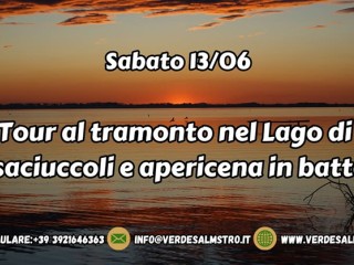 Tour al tramonto nel Lago di Massaciuccoli e apericena in battello