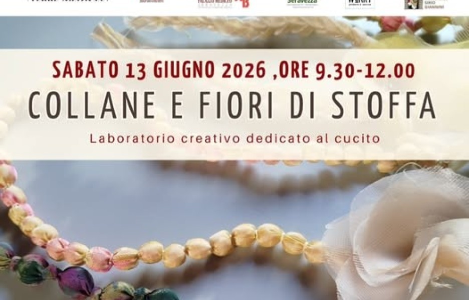 Collane e fiori di stoffa