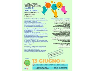 L'ARTE DI ASCOLTARSI Laboratorio di consapevolezza