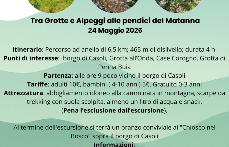 Archeoescursione: “Tra Grotte e Alpeggi alle pendici del Matanna”