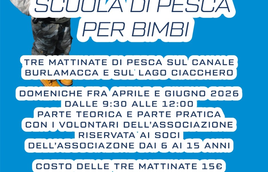Scuola di pesca per bimbi