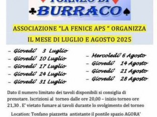 Torneo di burraco, spazio Agora' a Tonfano 2025